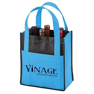 Toscana Six Bottle Non-Woven Wine Tote-Closeout
