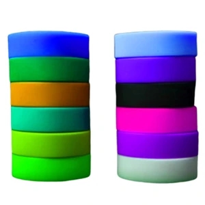 Solid Color Widen Size Silicone Wristbands