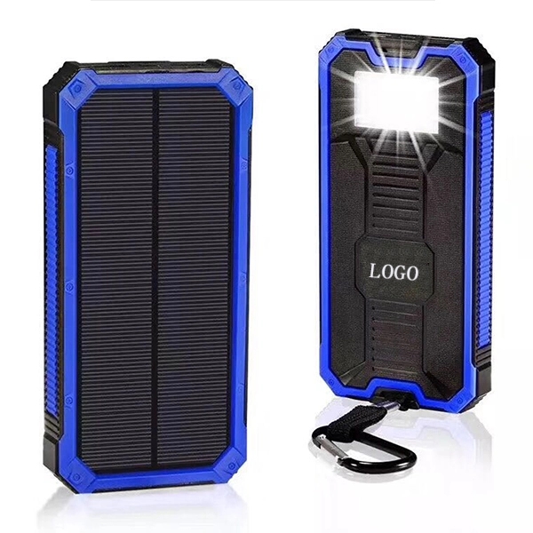 Dual USB Solar Power Bank Large Capacity with Led Light - Image 4