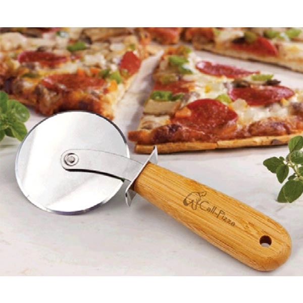 Premium Bamboo Pizza Cutter Wheel - Image 2