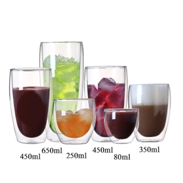 10oz 250ml Drinking Hollow Glass Tumbler Cup Bottle - Image 1