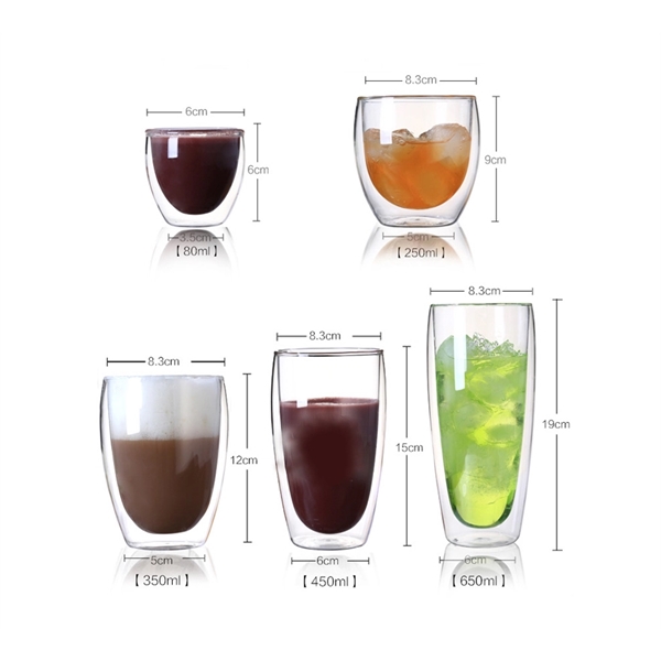 10oz 250ml Drinking Hollow Glass Tumbler Cup Bottle - Image 2