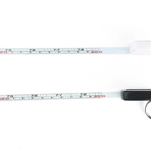 6.5 Ft.  Square Steel Tape Measure Retractable Keychain - Image 2