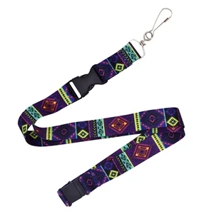 Heat Transfer Lanyard With Safety Buckle