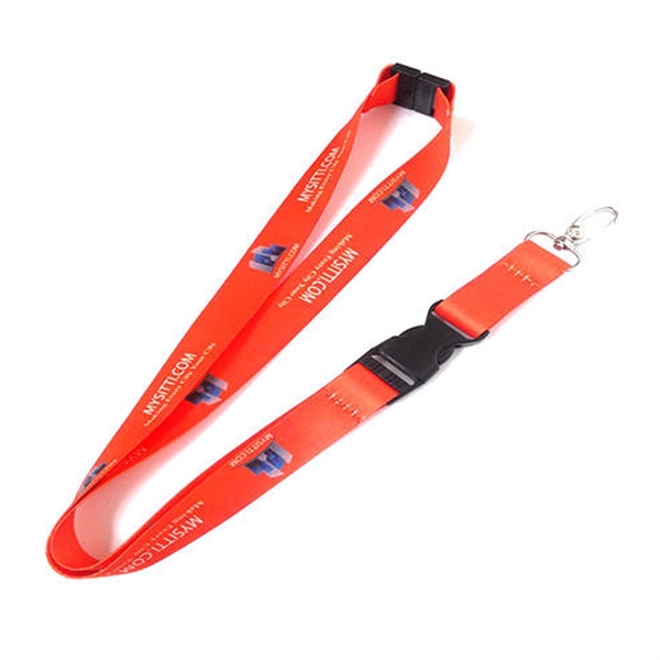 Rush Service 3/4" Polyester Lanyard With Sew On Breakaway