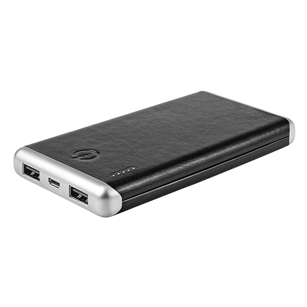 8000mAh Faux Leather Power Bank with Wireless Charging - Image 6