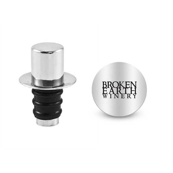 Top Hat Wine Stopper + Pourer (Stainless Steel) - Image 1
