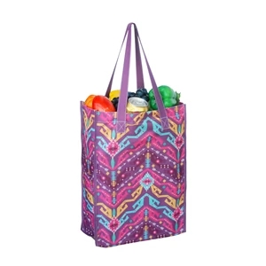 Grocery Tote Bags 11.5"x15.5"x5"Gusset Full Color Cotton Bag