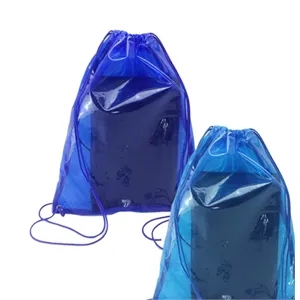 Clear Water Resistant Drawstring Backpacks
