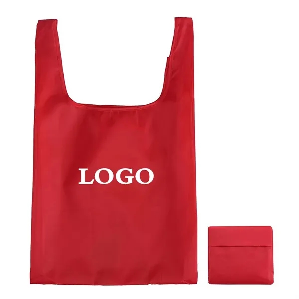 MOQ 100 PCS Polyester Folding Shopping Bag With Small Pouch