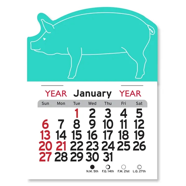 Pig Shaped Peel-N-Stick® Calendar - Image 3
