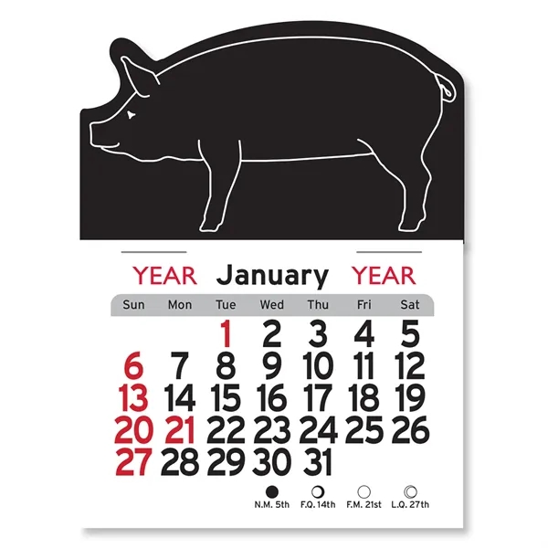 Pig Shaped Peel-N-Stick® Calendar - Image 4