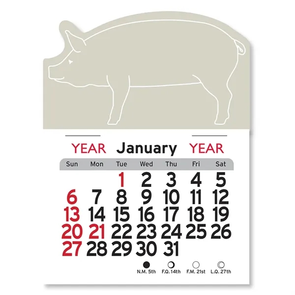 Pig Shaped Peel-N-Stick® Calendar - Image 5