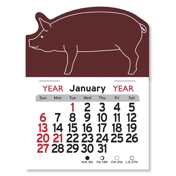 Pig Shaped Peel-N-Stick® Calendar - Image 7