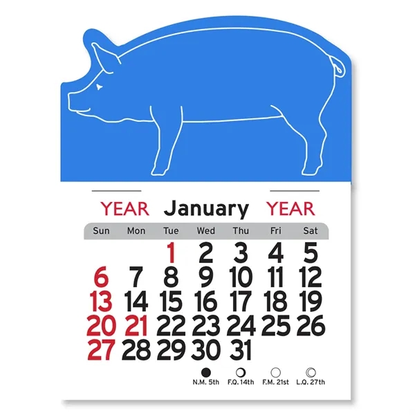 Pig Shaped Peel-N-Stick® Calendar - Image 8