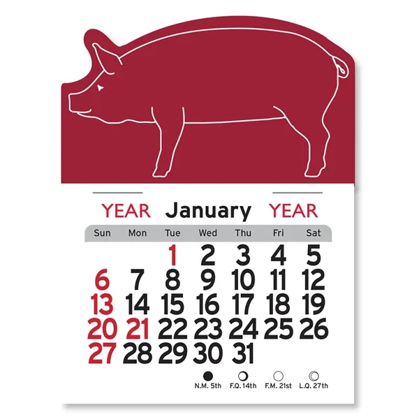 Pig Shaped Peel-N-Stick® Calendar - Image 9