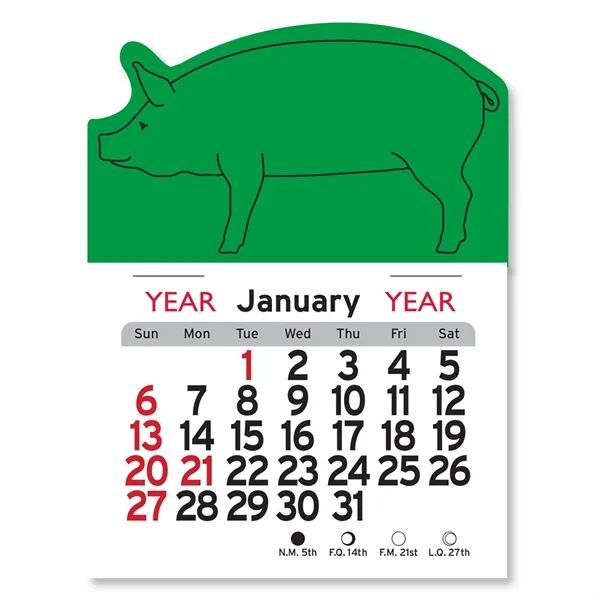 Pig Shaped Peel-N-Stick® Calendar - Image 10
