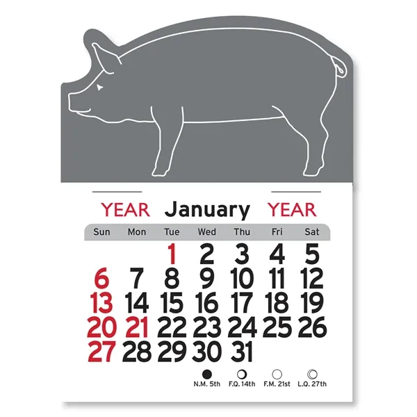 Pig Shaped Peel-N-Stick® Calendar - Image 11