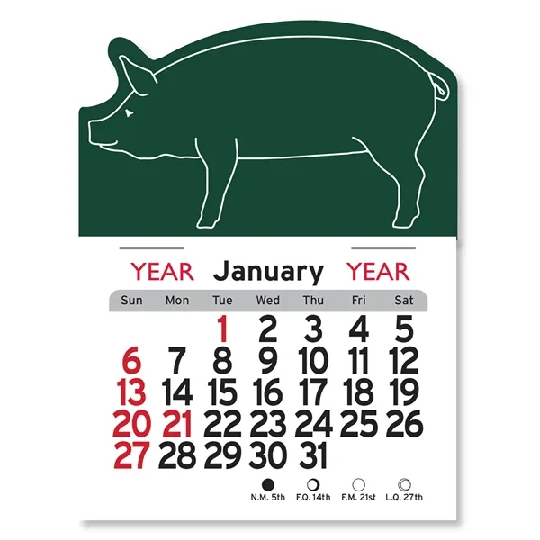 Pig Shaped Peel-N-Stick® Calendar - Image 12