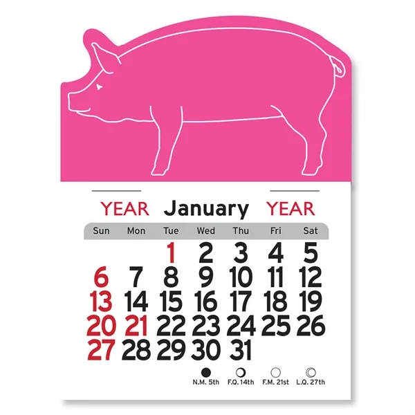 Pig Shaped Peel-N-Stick® Calendar - Image 13
