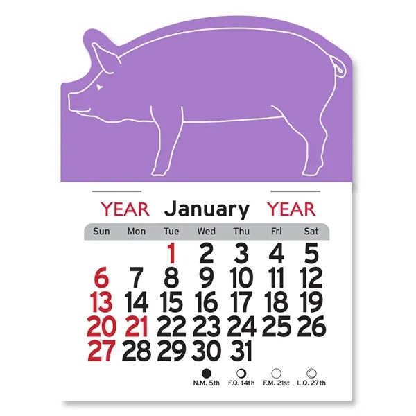 Pig Shaped Peel-N-Stick® Calendar - Image 14