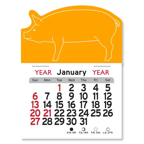 Pig Shaped Peel-N-Stick® Calendar - Image 15