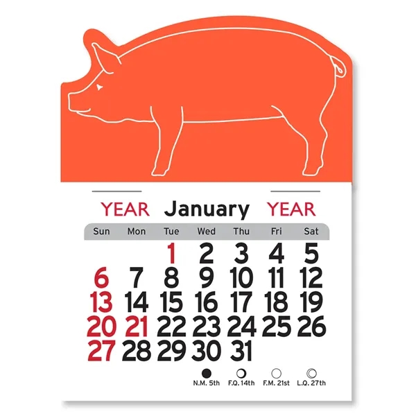 Pig Shaped Peel-N-Stick® Calendar - Image 17