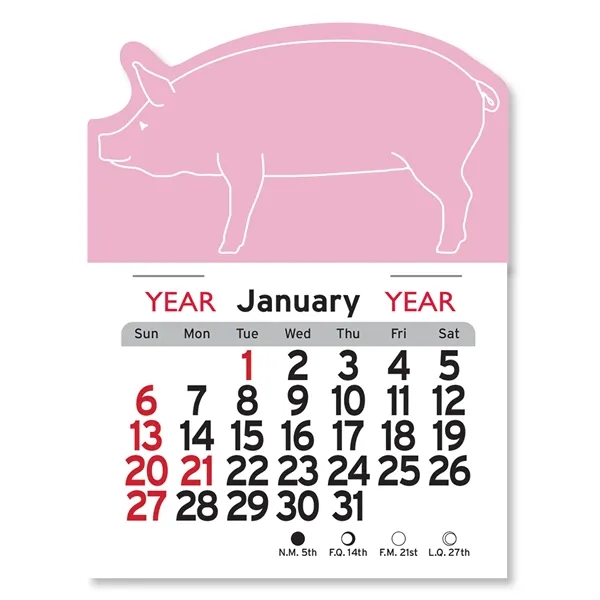 Pig Shaped Peel-N-Stick® Calendar - Image 18