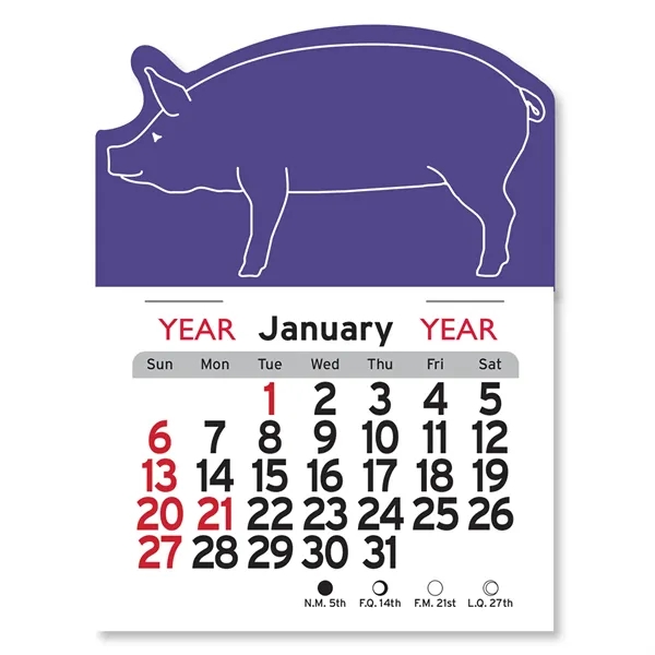 Pig Shaped Peel-N-Stick® Calendar - Image 19