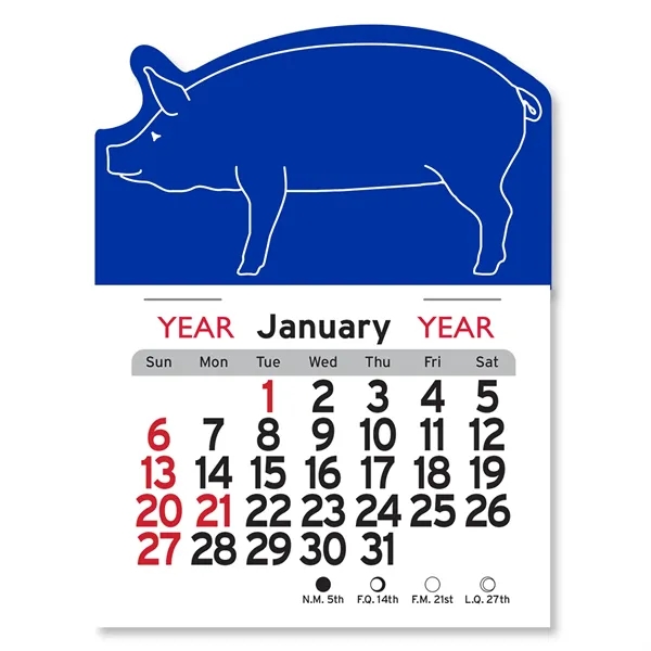 Pig Shaped Peel-N-Stick® Calendar - Image 20