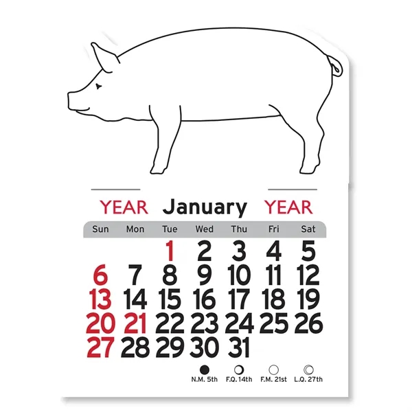 Pig Shaped Peel-N-Stick® Calendar - Image 23