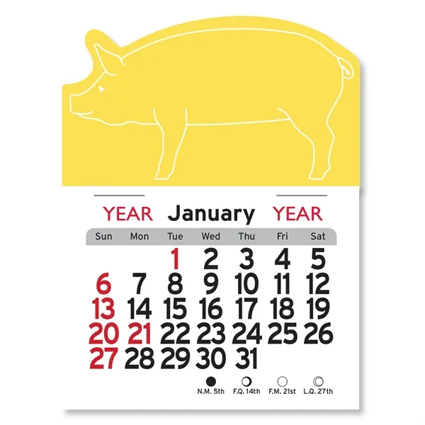 Pig Shaped Peel-N-Stick® Calendar - Image 24