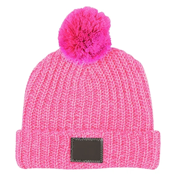 Grace Collection Pom Beanie With Cuff - Image 4