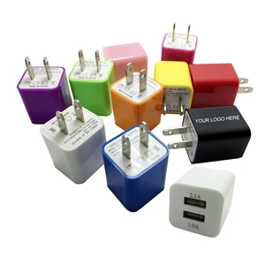Dual Port Cube USB Wall Charger