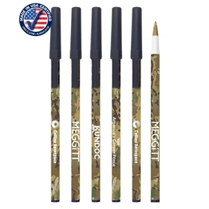 Union Printed, Certified USA Made "MultiCam" Camo Stick Pen