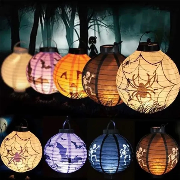 Halloween Outdoor Paper Lantern With LED Lights  - Image 3