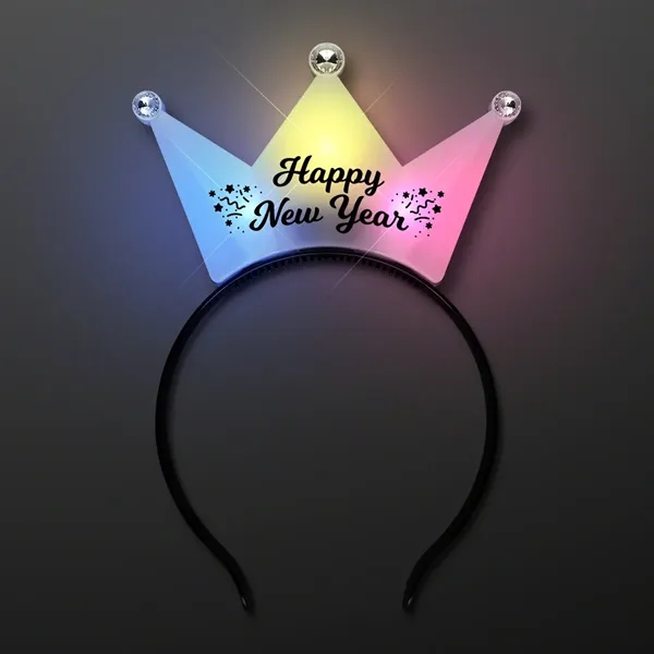 Happy New Year Crown Light Up Headband - Image 1