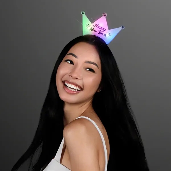 Happy New Year Crown Light Up Headband - Image 2