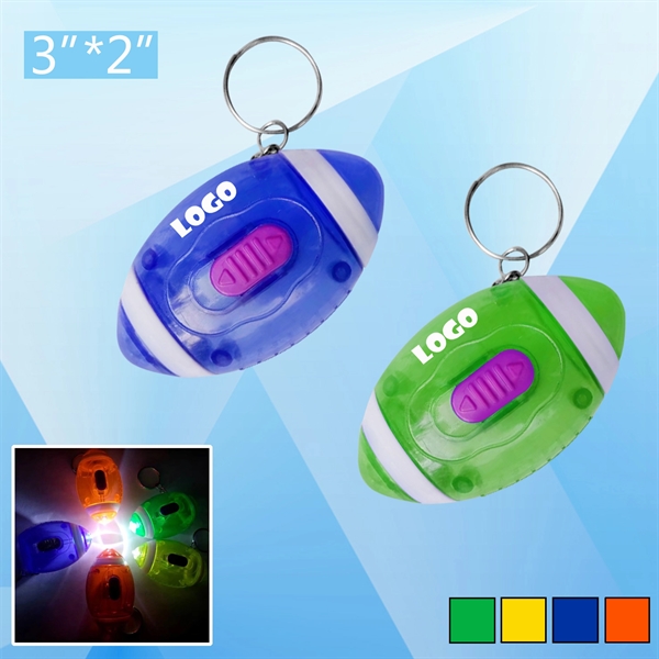 Football LED Flashlight Keychain - Image 1