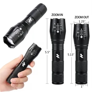T6 Outdoor Zoom-able Aluminum Tactical Flashlight
