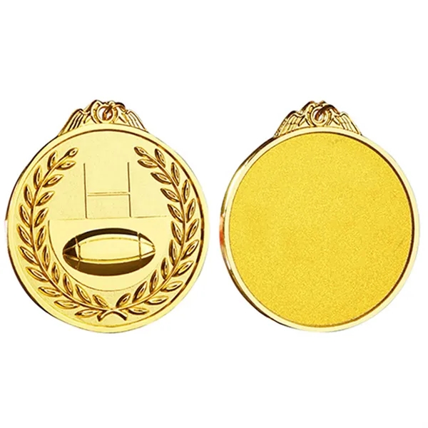 2 1/2'' Football Medal w/ Lanyard - Image 4