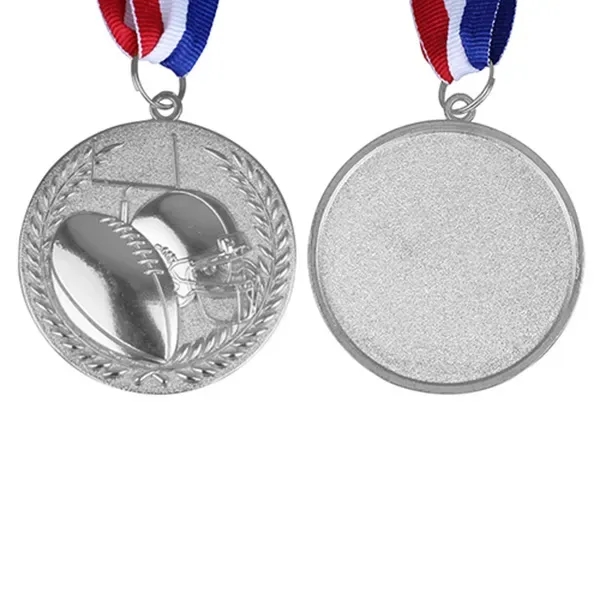 2 1/2'' Football Medal w/ Lanyard - Image 3