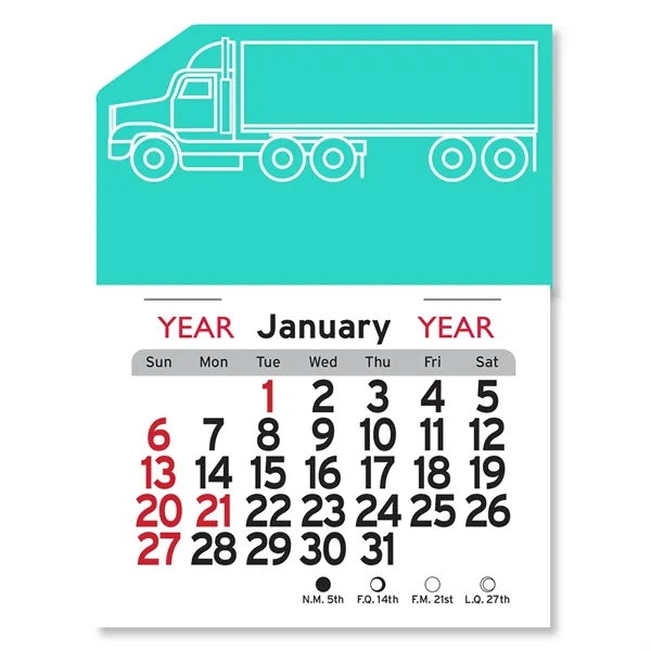 Semi Truck Peel-N-Stick® Calendar - Image 3