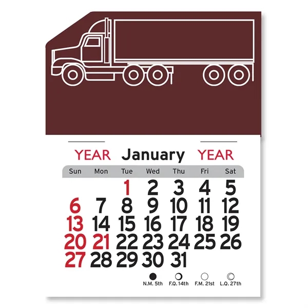 Semi Truck Peel-N-Stick® Calendar - Image 7