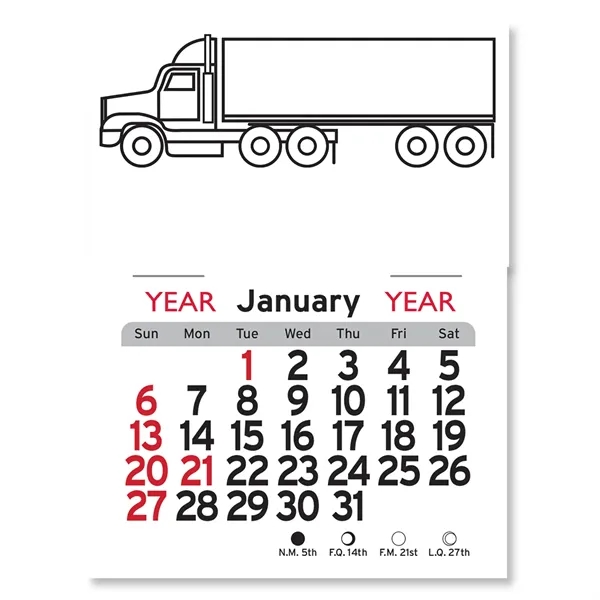 Semi Truck Peel-N-Stick® Calendar - Image 24