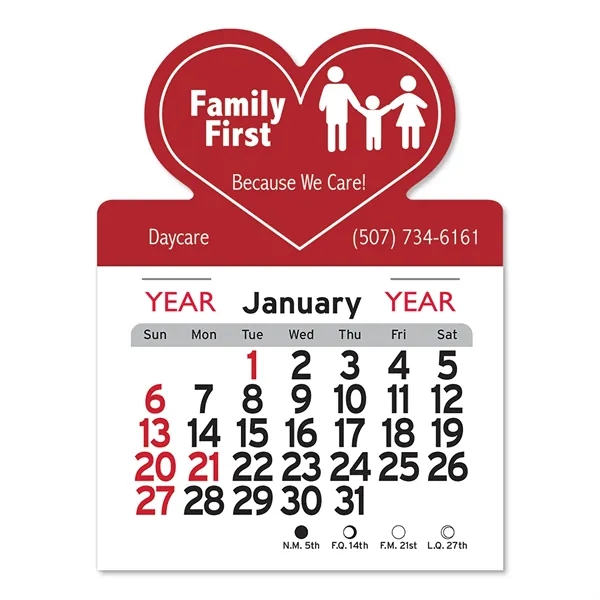 Heart Shaped Peel-N-Stick® Calendar