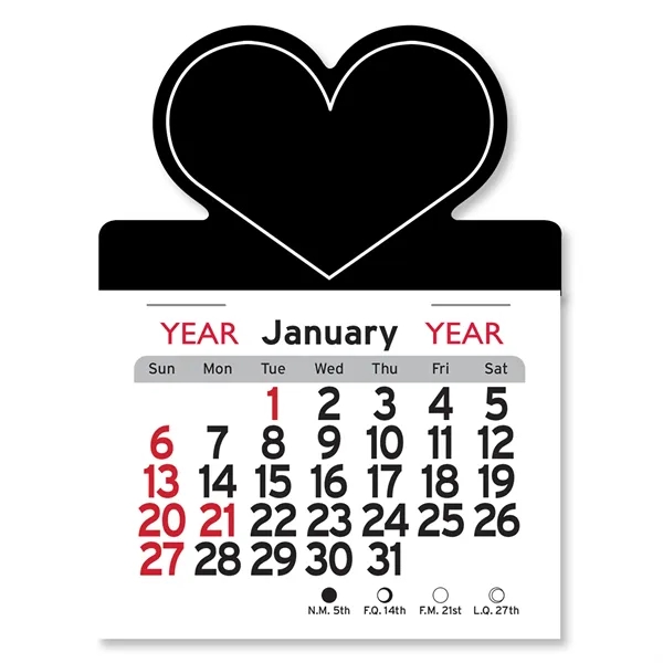 Heart Shaped Peel-N-Stick® Calendar - Image 4