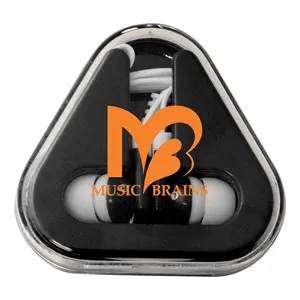 Earbuds with Triangle Case