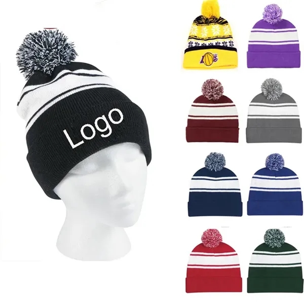 Acrylic Knitted Beanie - Image 1