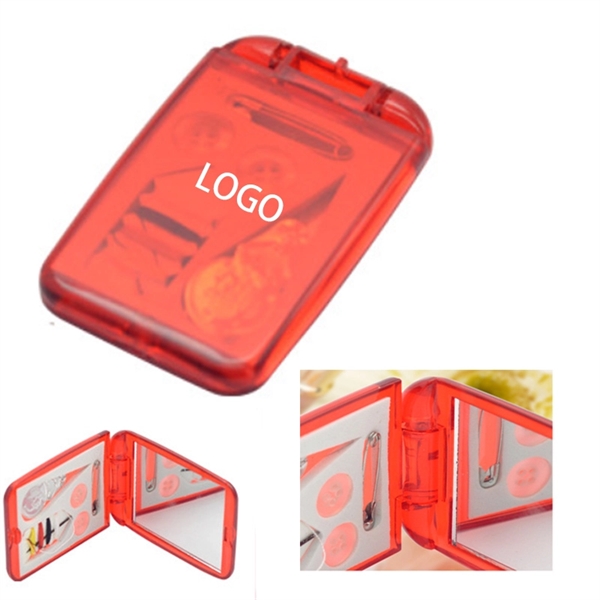 2 in 1 Rectangle Plastic Sewing Kit - Image 1